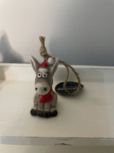 Load image into Gallery viewer, Rosy Eye Christmas Donkey.
