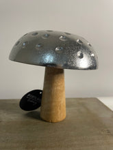 Load image into Gallery viewer, Metal &amp; Mango Wood Toadstool
