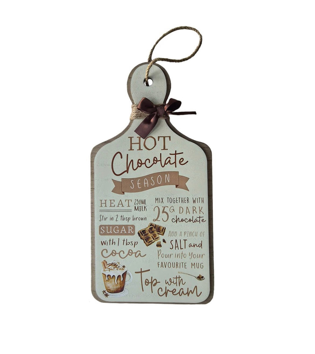 Hot Chocolate Recipe Board