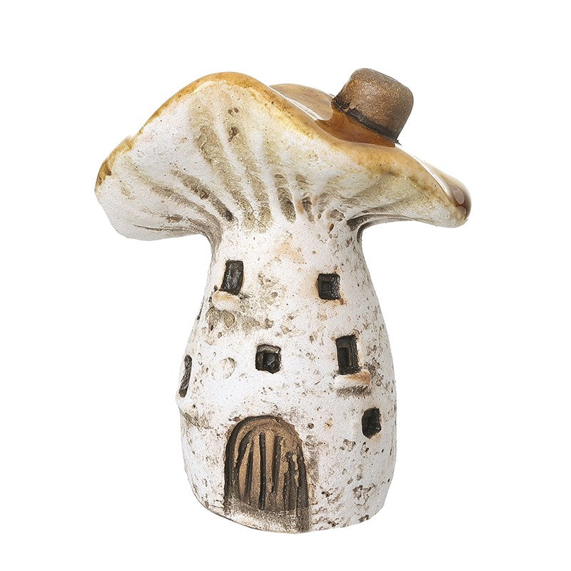 Brown Stoneware Mushroom House