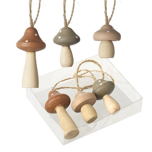 Hanging Wooden Mushrooms