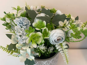 Blue Floral Pot