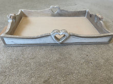 Load image into Gallery viewer, Mango Washed Wooden Heart Handle Tray.
