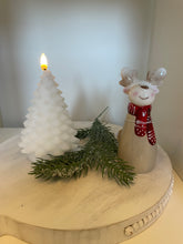 Load image into Gallery viewer, White Tree Wax Led Candle
