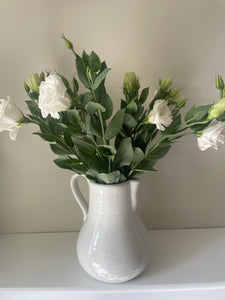 ☀️ Glazed Jug White Tall