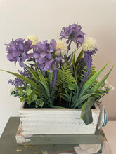 Load image into Gallery viewer, Flower Arrangement in Wooden Planter
