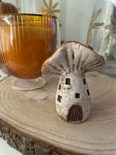 Load image into Gallery viewer, Brown Stoneware Mushroom House
