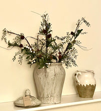 Load image into Gallery viewer, White Berry Spray With Frosted Leaves
