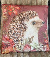 Load image into Gallery viewer, Toadstool Tales Hedgehog Cushion
