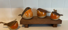 Load image into Gallery viewer, Brown Stoneware Robin Ornament
