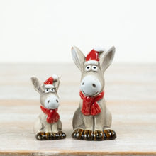Load image into Gallery viewer, Rosy Eye Christmas Donkey.

