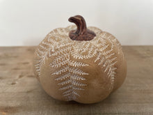 Load image into Gallery viewer, 🎃 Fern Leaf Design Topped Pumpkin
