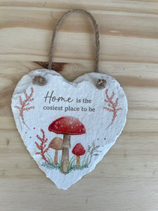 Countryside Woodland Animal Slate Heart.