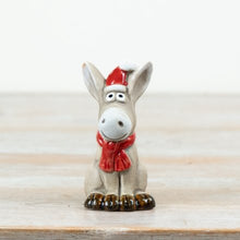 Load image into Gallery viewer, Rosy Eye Christmas Donkey.

