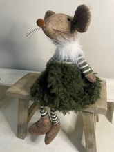 Load image into Gallery viewer, Mouse In Green Fluffy Skirt
