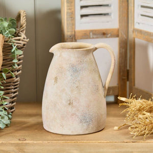 Terracotta Rustic Finish Vase With Handle