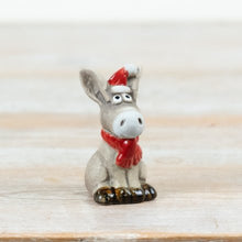 Load image into Gallery viewer, Rosy Eye Christmas Donkey.
