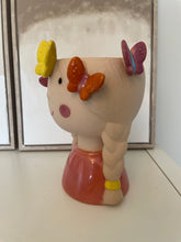 Load image into Gallery viewer, Pink Ceramic Butterfly Girl Vase
