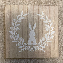 Load image into Gallery viewer, A set of 4 wooden square coasters.
