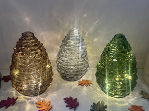 LED Glass Pinecone