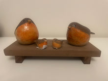 Load image into Gallery viewer, Brown Stoneware Robin Ornament
