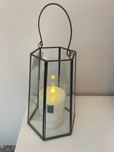 Load image into Gallery viewer, Black Framework Hexagon Lantern
