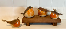 Load image into Gallery viewer, Brown Stoneware Robin Ornament
