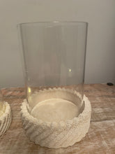 Load image into Gallery viewer, Sandy Textured Hurricane Glass Candle Holder
