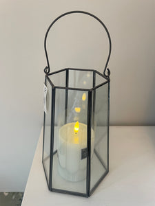 Black Framework Hexagon Lantern