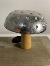 Load image into Gallery viewer, Metal &amp; Mango Wood Toadstool
