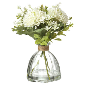 White Flowers In Glass Vase