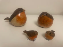 Load image into Gallery viewer, Brown Stoneware Robin Ornament
