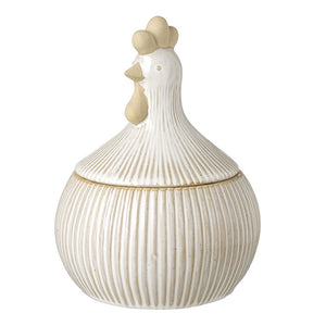 ☀️ Cream Porcelain Cockerel Jar