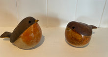 Load image into Gallery viewer, Brown Stoneware Robin Ornament
