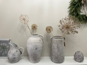 Distressed Grey Vase