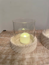 Load image into Gallery viewer, Sandy Textured Hurricane Glass Candle Holder
