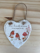 Load image into Gallery viewer, Countryside Woodland Animal Slate Heart.

