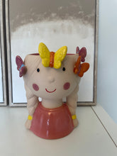 Load image into Gallery viewer, Pink Ceramic Butterfly Girl Vase
