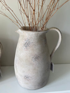 Terracotta Rustic Finish Vase With Handle