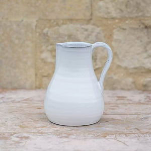 ☀️ Glazed Jug White Tall