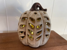 Load image into Gallery viewer, Cream Cut Out Light Up Pumpkin
