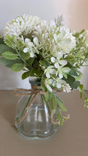 Load image into Gallery viewer, White Flowers In Glass Vase
