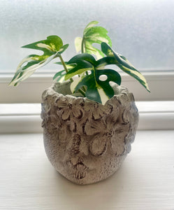 Cement Flower Girl Pot