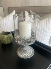 Load image into Gallery viewer, White Metal Base Candle Holder
