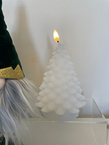 White Tree Wax Led Candle