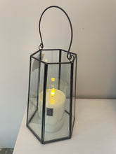 Load image into Gallery viewer, Black Framework Hexagon Lantern
