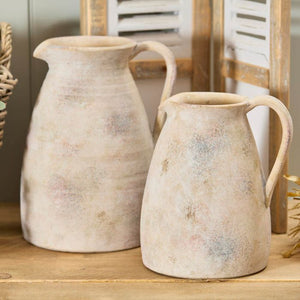 Terracotta Rustic Finish Vase With Handle