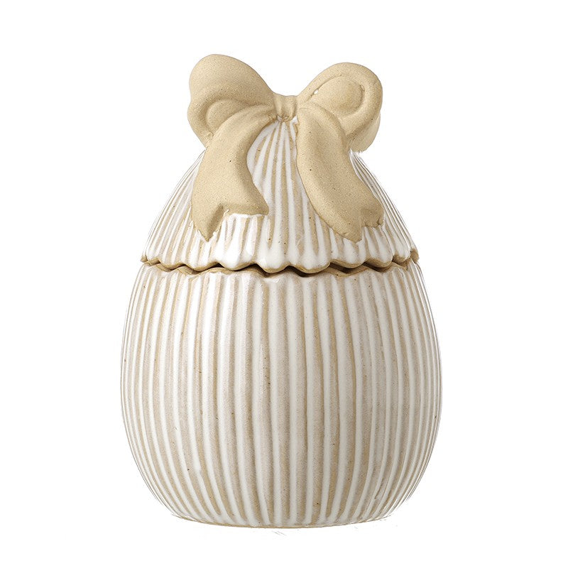 🐇Porcelain Egg Jar With Bow
