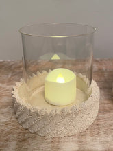 Load image into Gallery viewer, Sandy Textured Hurricane Glass Candle Holder
