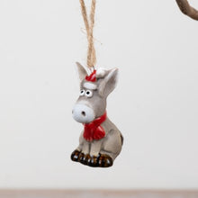 Load image into Gallery viewer, Rosy Eye Christmas Donkey.

